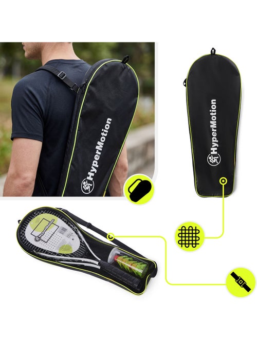 Jeu de crossminton HyperMotion – 2 raquettes, 5 volants, sac de transport - Kiabi Jeu de crossminton HyperMotion – 2 raquettes, 5 volants, sac de transport - Kiabi