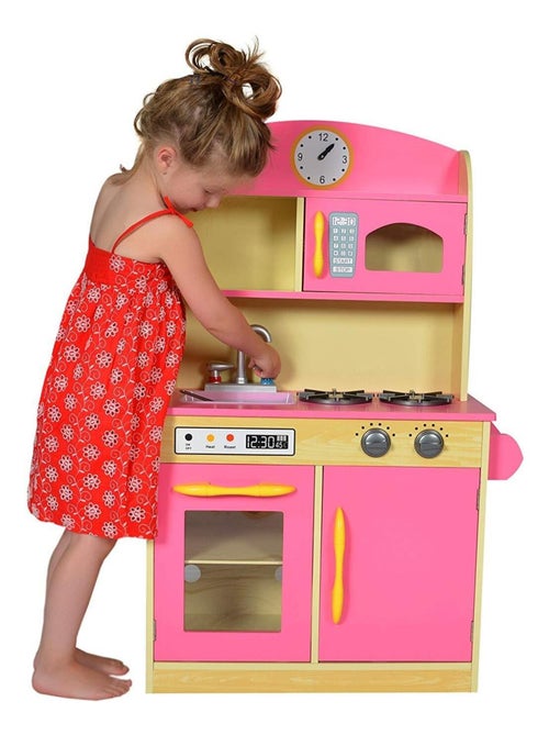 Jeu de cuisine enfant en bois petite dinette fille et garçon - Kiabi