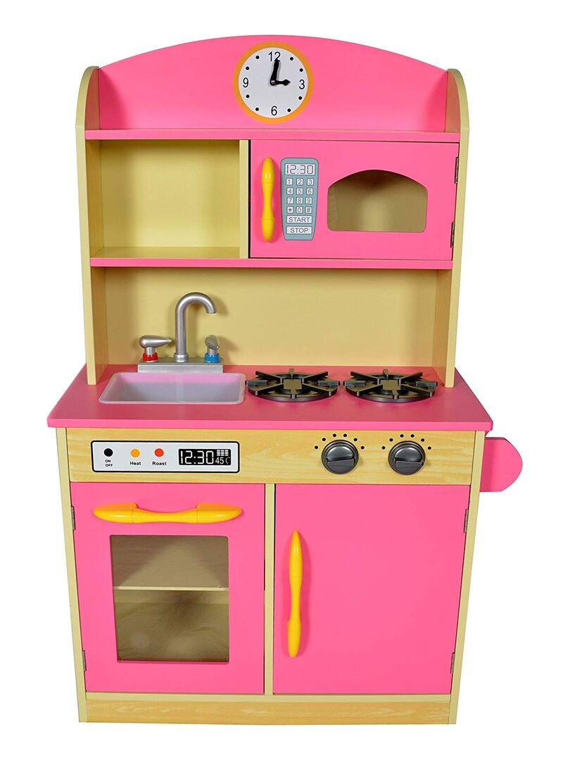 Jeu de cuisine enfant en bois petite dinette rose fille et garçon Teamson  Kids TD-11412P - N/A - Kiabi - 99.99€