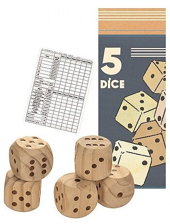 Jeu de dés géants en bois