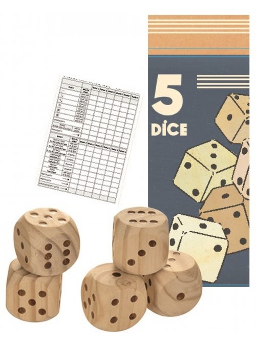Jeu de dés géants en bois - Kiabi