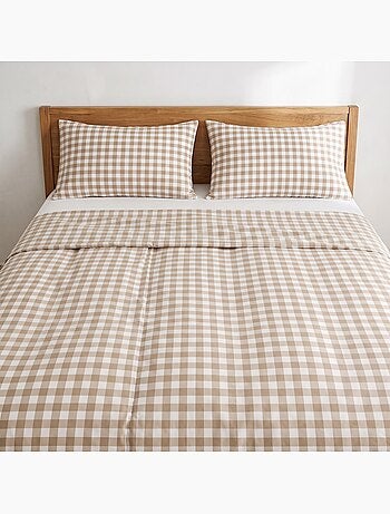 Jeu de draps 100% coton avec taie(s) d’oreiller, carreaux vichy - gamusi.