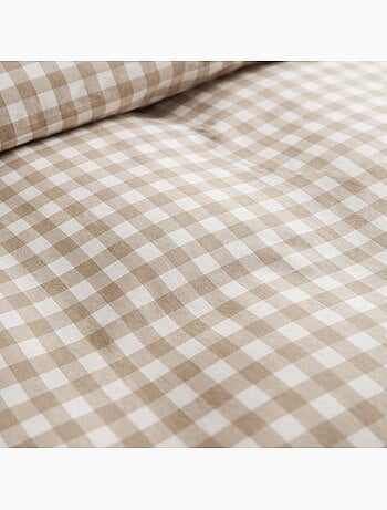 Jeu de draps 100% coton avec taie(s) d’oreiller, carreaux vichy - gamusi.
