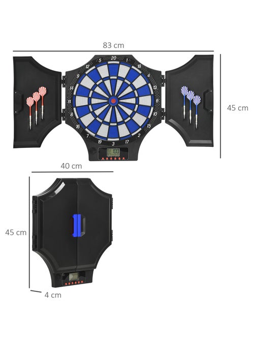 Jeu de fléchettes électronique 2 portes 31 jeux 8 joueurs max. - Kiabi