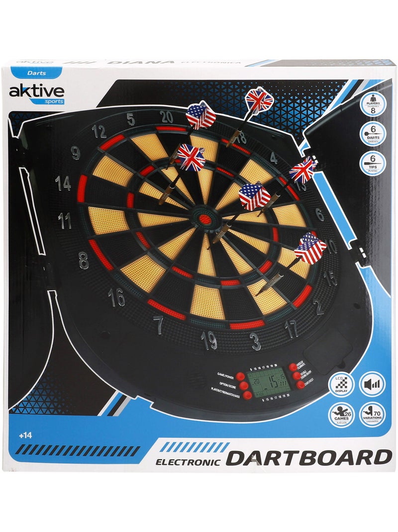 Jeu de fléchettes électronique 50x45 cm avec 6 fléchettes aktive N/A - Kiabi