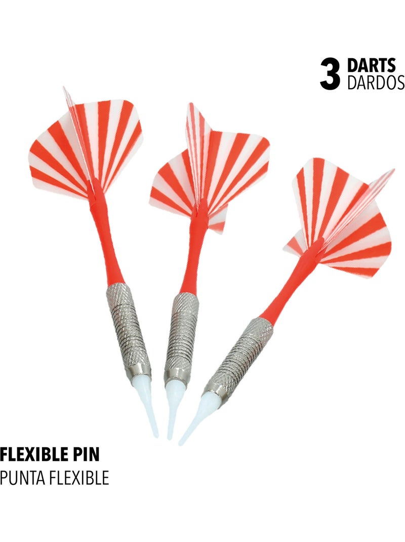 Jeu de fléchettes électronique avec écran, 29 jeux et 3 fléchettes flexibles aktive} N/A - Kiabi