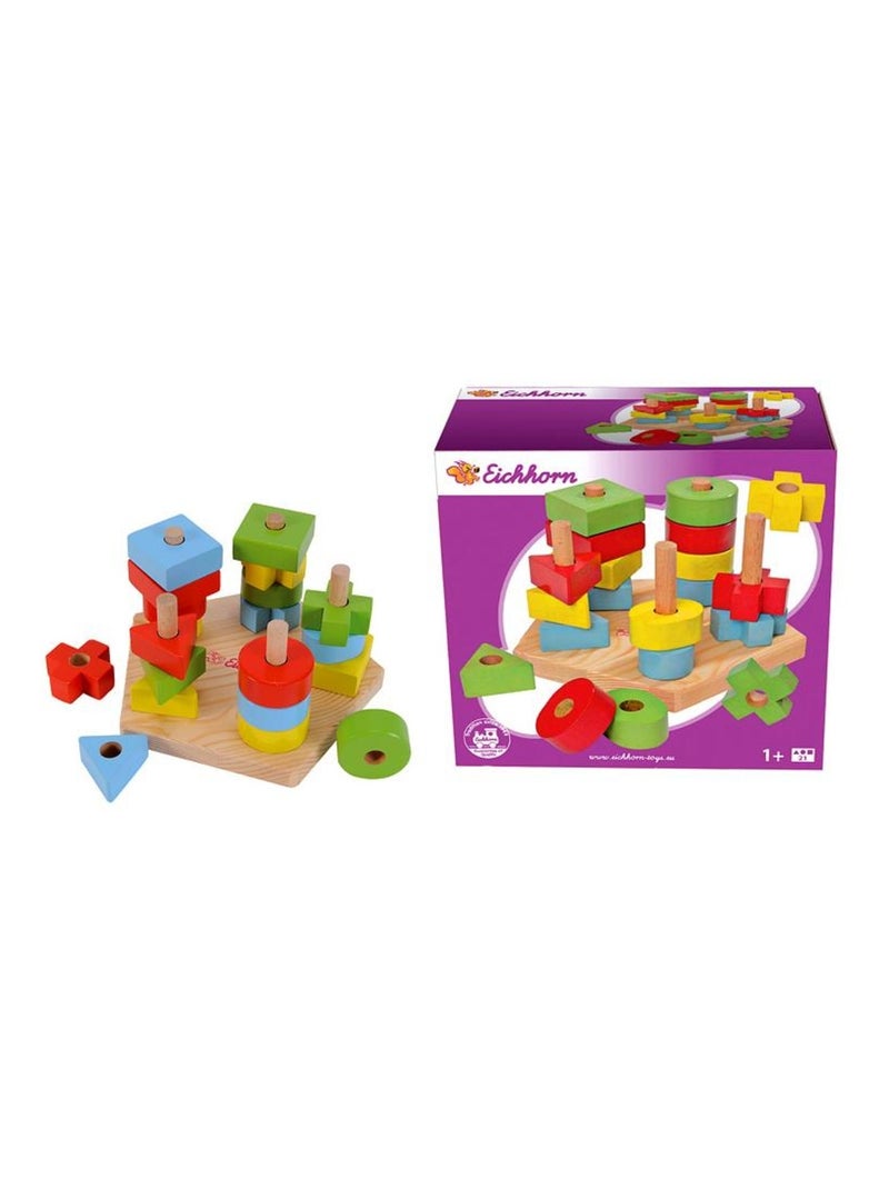 Jeu de forme à empiler, 21 pièces Multicolore - Kiabi