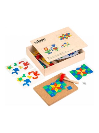 Jeu de formes à clouer - geo - jeu Montessori