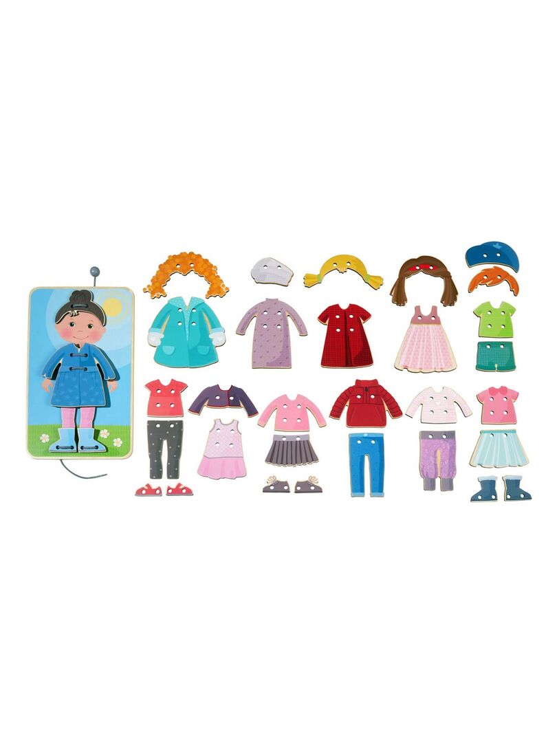 Vilac Leon Et Léa Spiel – Farbenfrohes Schnürspiel Aus Holz, Made In Italy, Für Kinder Ab 3 Jahren