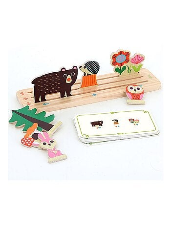 Jeu de logique en bois la forêt
