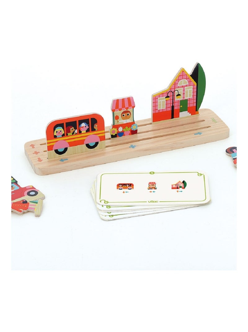 Jeu de logique en bois La ville Beige - Kiabi