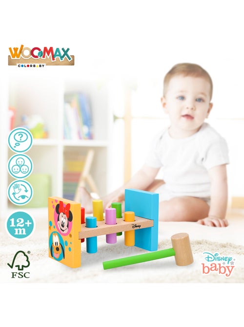 Jeu de marteau et de blocs en bois disney woomax - Kiabi