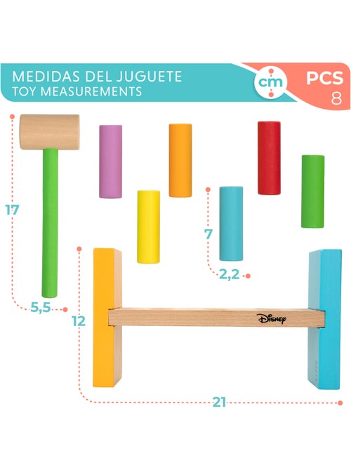 Jeu de marteau et de blocs en bois disney woomax - Kiabi