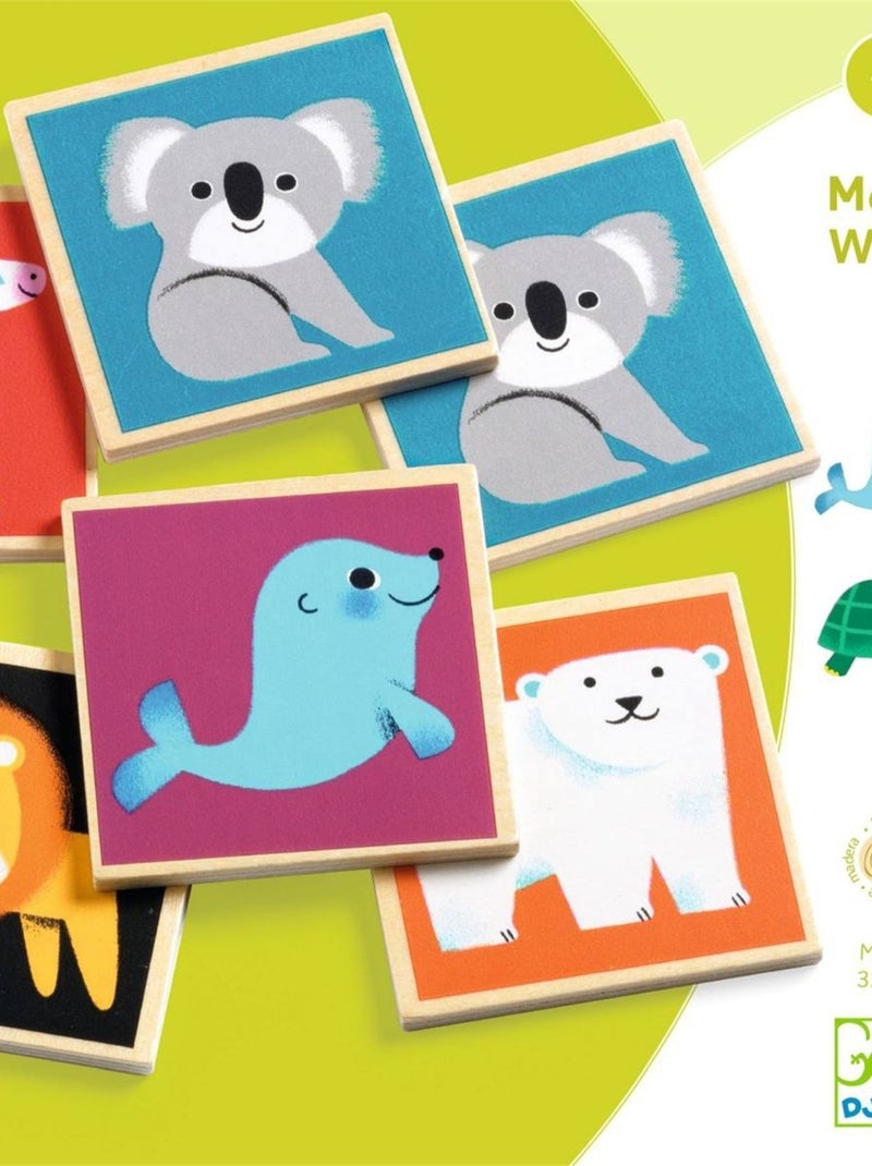 Jeu de Memo : Wood Multicolore - Kiabi