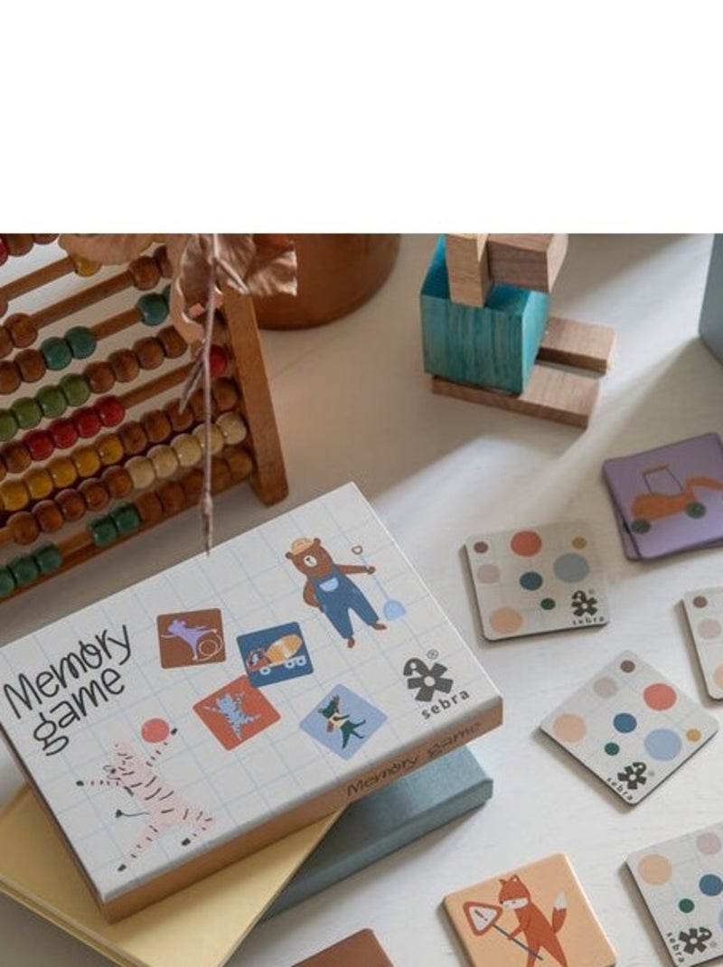 Jeu de mémoire Toes Builders Sebra en carton Multicolore - Kiabi