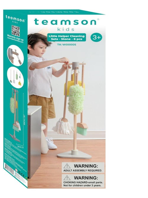 Jeu de nettoyage enfant ménage 6 accessoires balai serpillière Teamson Kids TK-W00005 - Kiabi