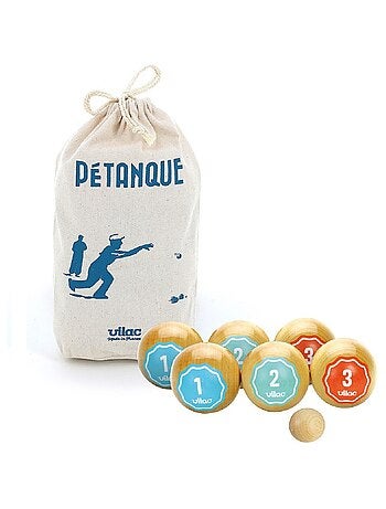 Jeu de pétanque en bois Rétro