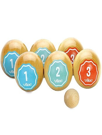 Jeu de pétanque en bois Rétro