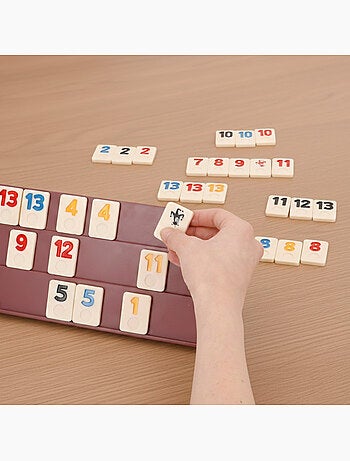 Jeu de société classique de rami avec tuiles et supports pour 2 à 4 joueurs cb games