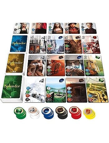 Jeu de société splendor - asmodee - unbox now - à partir de 10 ans - 2 à 4 joueurs - 30 min