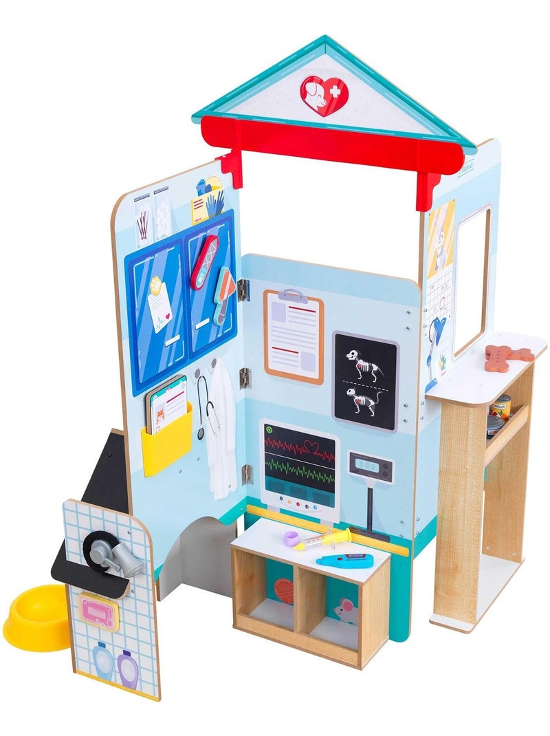Jeu de vétérinaire en bois pliable KidKraft pour enfants N/A - Kiabi