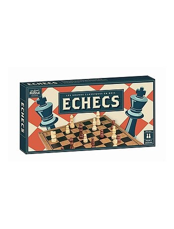 Jeu d'échecs bois vintage