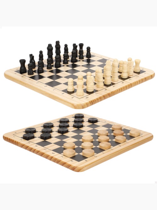 Jeu d'échecs et de dames + 6 ans colorbaby - Kiabi Jeu d'échecs et de dames + 6 ans colorbaby - Kiabi
