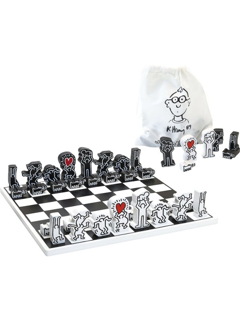 Jeu d'échecs Keith Haring Blanc - Kiabi