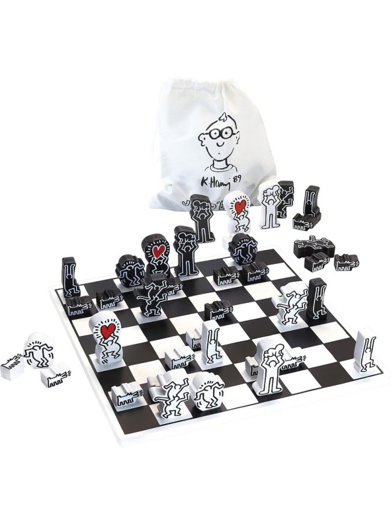 Jeu d'échecs Keith Haring Blanc - Kiabi