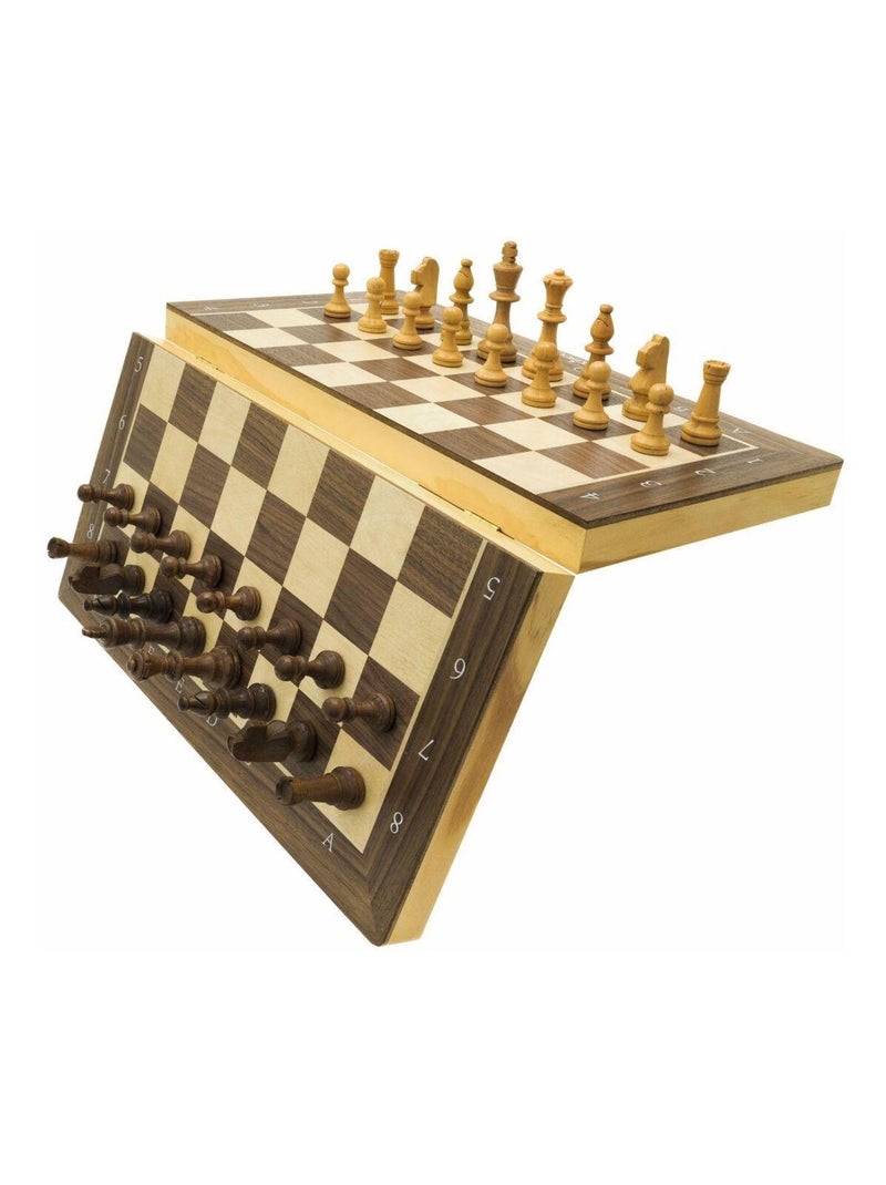 Jeu d’échecs magnétique pliable en bois N/A - Kiabi