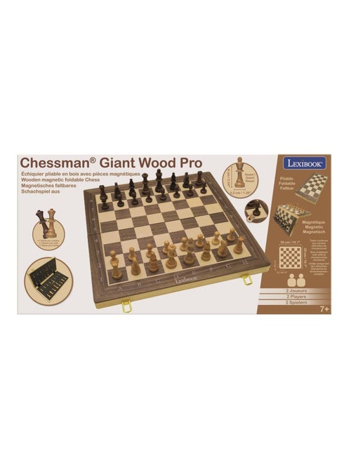 Jeu d’échecs magnétique pliable en bois - Kiabi
