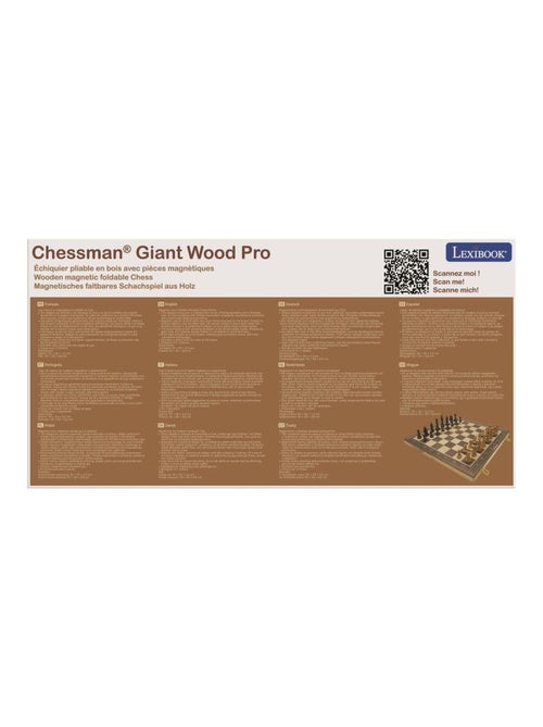 Jeu d’échecs magnétique pliable en bois - Kiabi