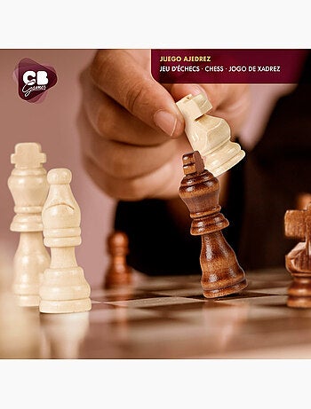 Jeu d'échecs mallette en bois cb games