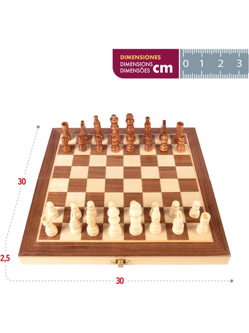 Jeu d'échecs mallette en bois cb games - Kiabi