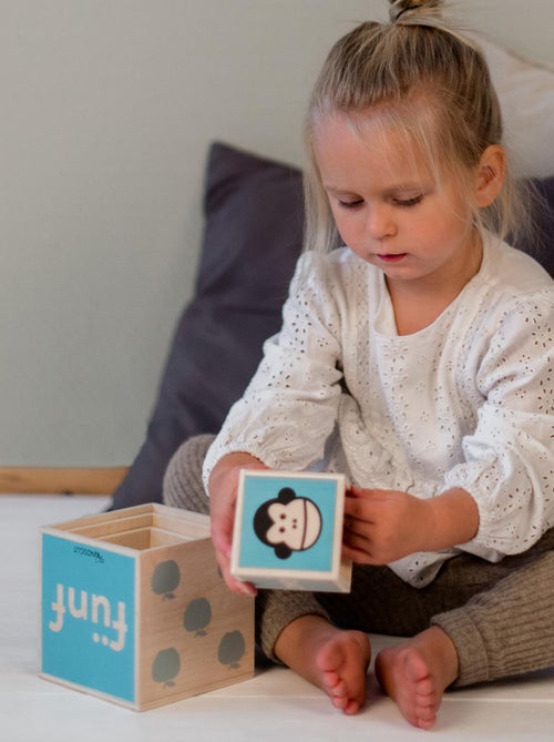 Jeu' de'eveil - Cubes gigognes avec animaux et chiffres - Kiabi