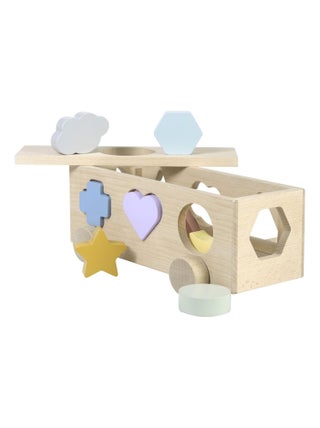 Jeu' de'eveil - Voiture avec cubes à encastrer en bois