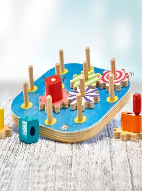 Jeu d'engrenages en bois Mecanico - Kiabi