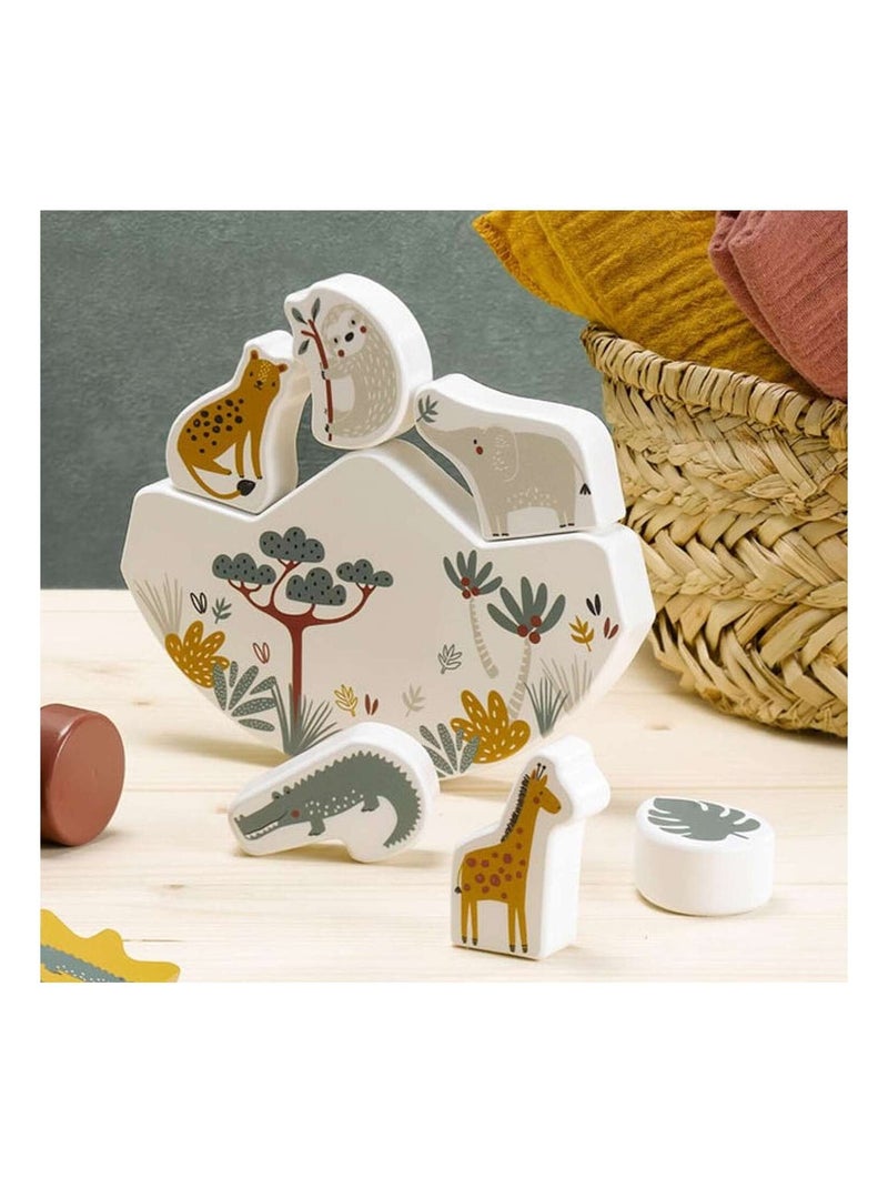 Jeu d'équilibre en bois Blanc Jaune - Kiabi