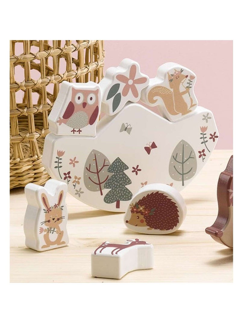 Jeu d'équilibre en bois Blanc Rose - Kiabi