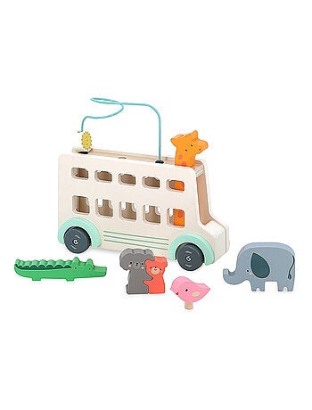 Jeu d’éveil en bois Bus’Animo