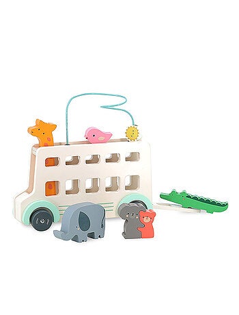 Jeu d’éveil en bois Bus’Animo