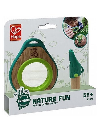 Jeu d’extérieur exploration en bambou nature fun - kit de découverte de la nature - dès 3 ans et +