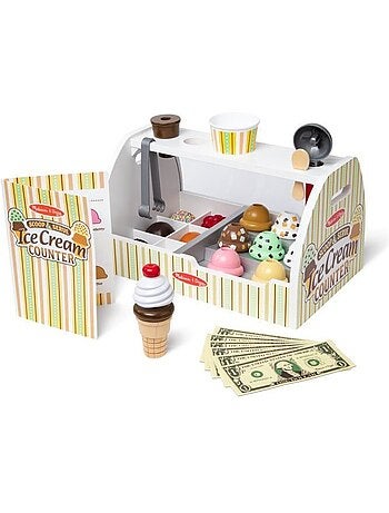 Jeu d'imitation - distributeur de glaces - 28 pièces - dès 3 ans - melissa & doug