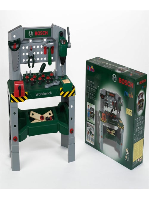 Jeu d'imitation - Etabli Sonore avec Perceuse à Colonne et Accessoires - Bosch hauteur adjustable - Kiabi