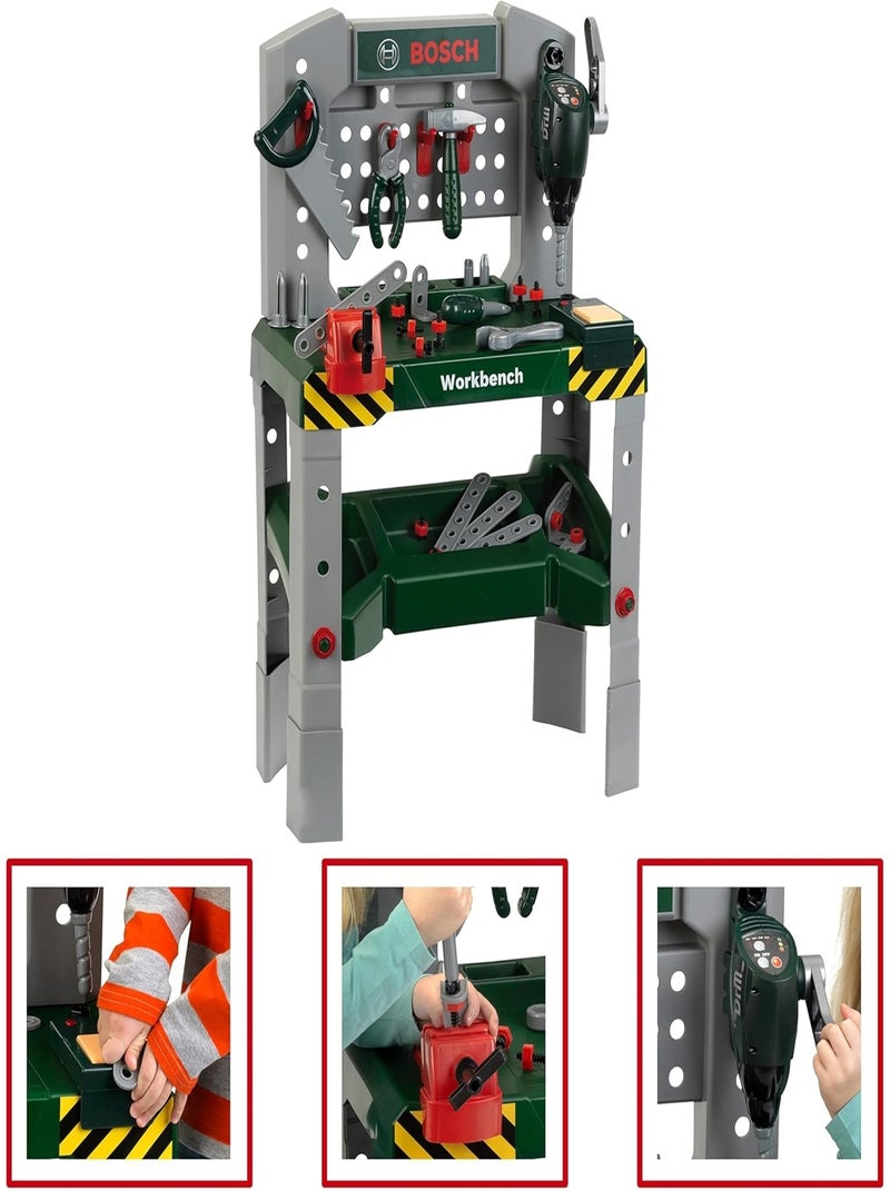 Jeu d'imitation - etabli sonore avec perceuse à colonne et accessoires - bosch hauteur adjustable Multicolore - Kiabi