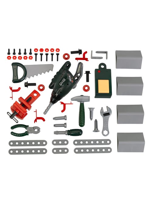 Jeu d'imitation - etabli sonore avec perceuse à colonne et accessoires - bosch hauteur adjustable - Kiabi