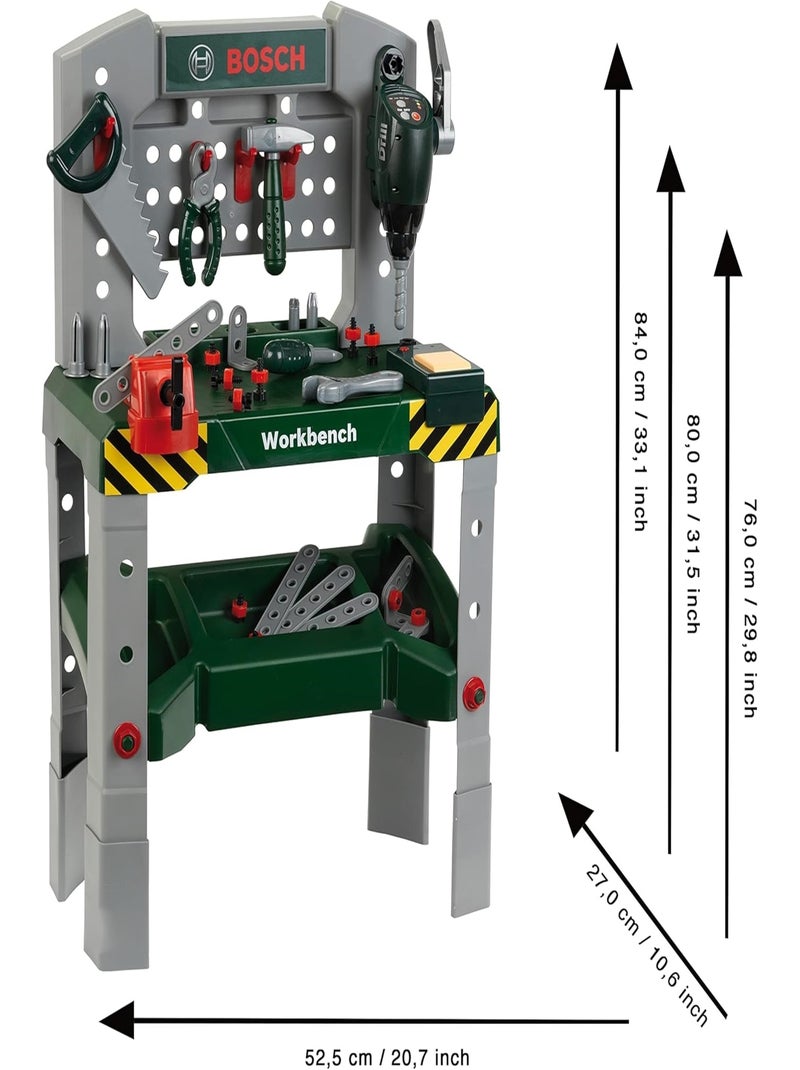 Jeu d'imitation - etabli sonore avec perceuse à colonne et accessoires - bosch hauteur adjustable Multicolore - Kiabi