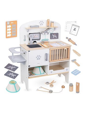 Jeu d'imitation en bois - hôpital, clinique vétérinaire, kit médecin, créatif