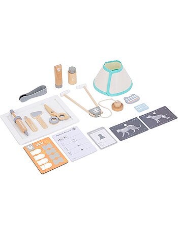 Jeu d'imitation en bois - hôpital, clinique vétérinaire, kit médecin, créatif