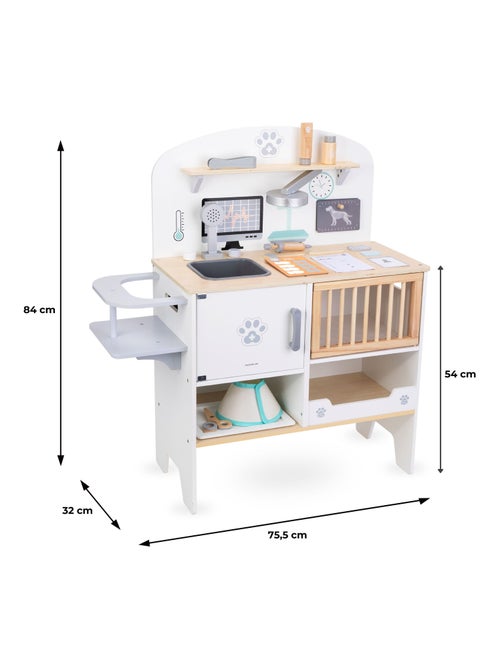 Jeu d'imitation en Bois - Hôpital, Clinique Vétérinaire, Kit Médecin, Créatif - Kiabi